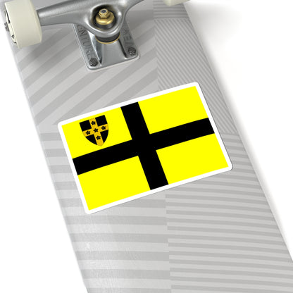 Flag of St David early with Diocese of St Davids Shield in Canton (United Kingdom) STICKER Vinyl Kiss-Cut Decal