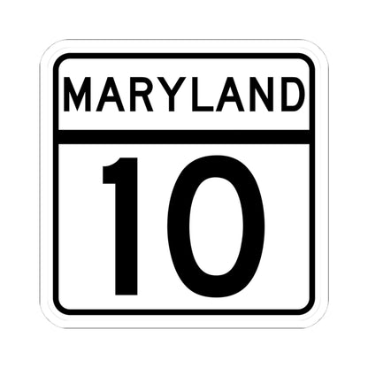 MD Route 10 (Maryland) (Road Sign) STICKER Vinyl Kiss-Cut Decal