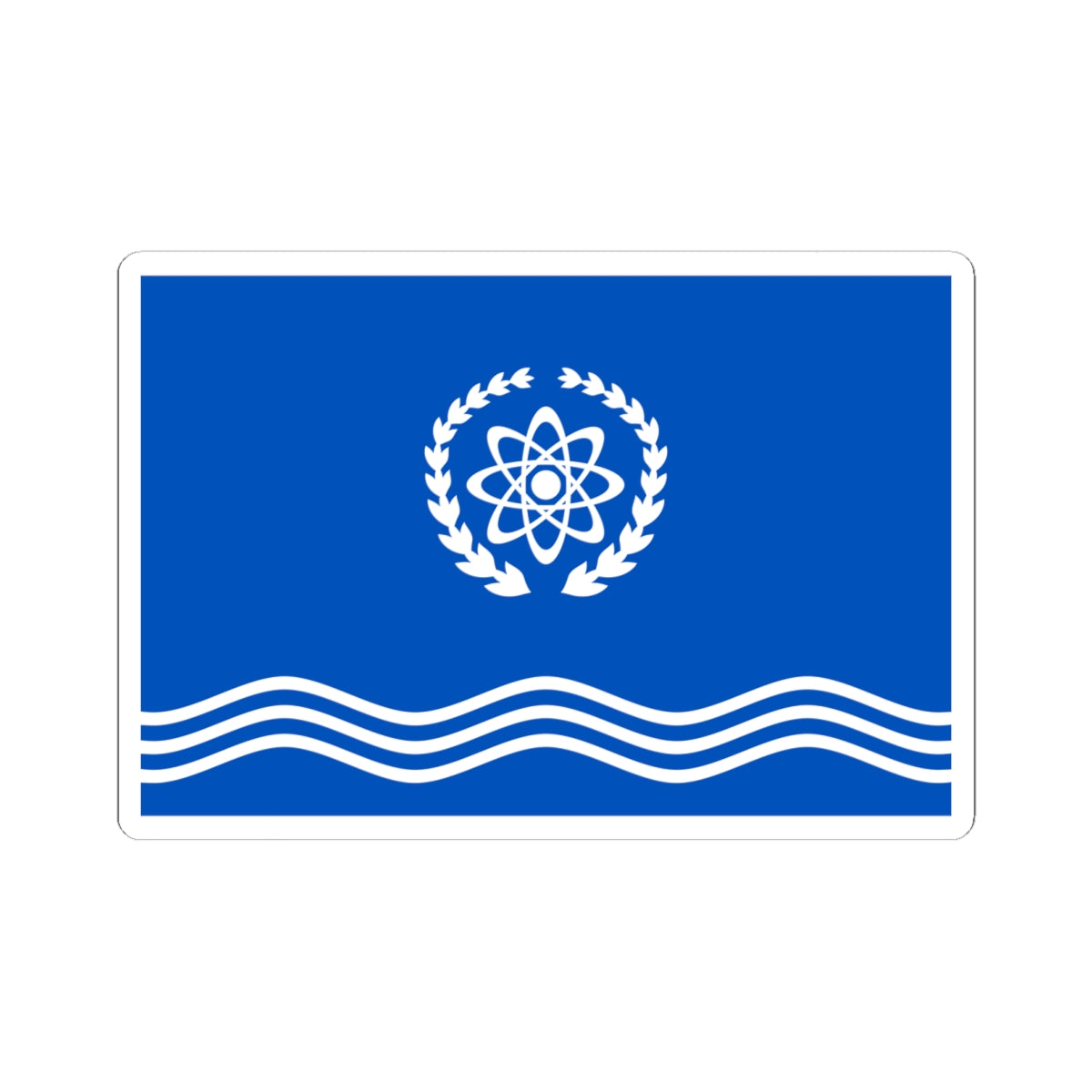 Flag of Obninsk Kaluga oblast (Russia) STICKER Vinyl Kiss-Cut Decal