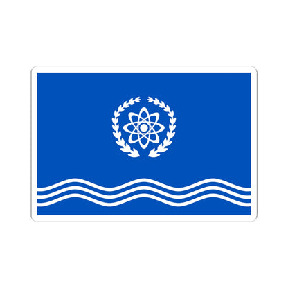 Flag of Obninsk Kaluga oblast (Russia) STICKER Vinyl Kiss-Cut Decal