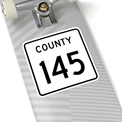County 145 square (Minnesota) (Road Sign) STICKER Vinyl Kiss-Cut Decal