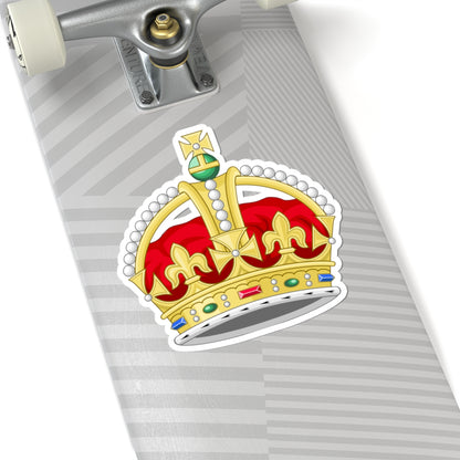 1901 pattern Tudor Crown original colours 3D (United Kingdom) (Coat of Arms) STICKER Vinyl Kiss-Cut Decal