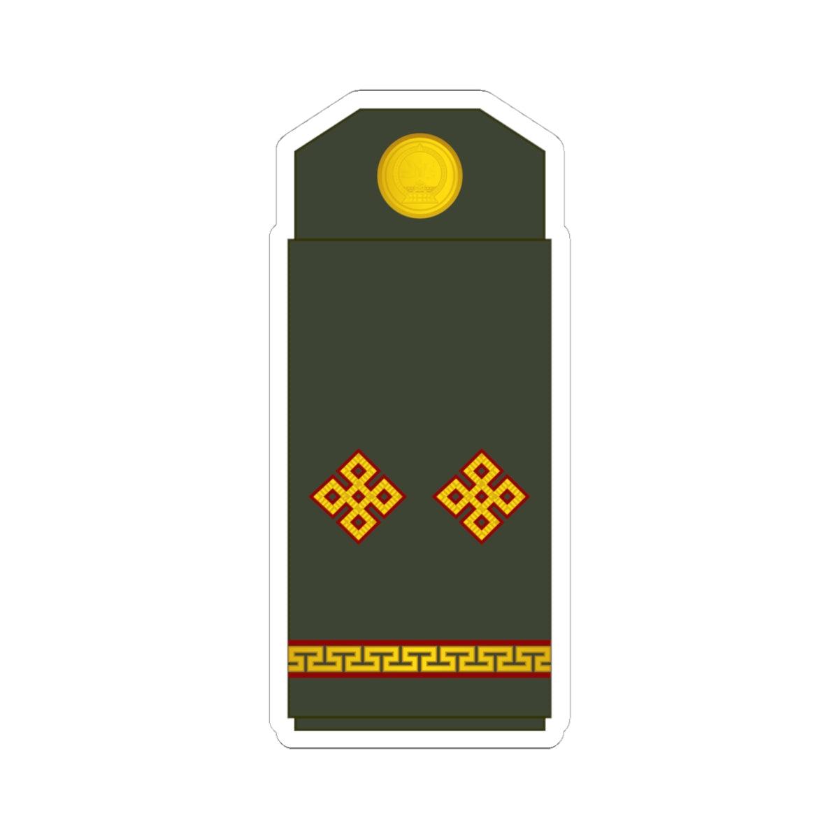 10 Mongolian Army 2LT (Mongolia) (Military Rank) STICKER Vinyl Kiss-Cut Decal