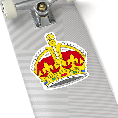 1901 pattern Tudor Crown plain 3D (United Kingdom) (Coat of Arms) STICKER Vinyl Kiss-Cut Decal