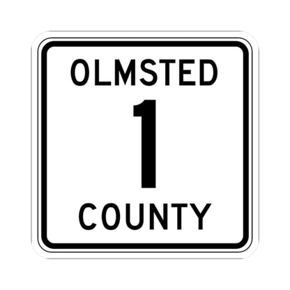 Olmsted County Route 1 (Minnesota) (Road Sign) STICKER Vinyl Kiss-Cut Decal