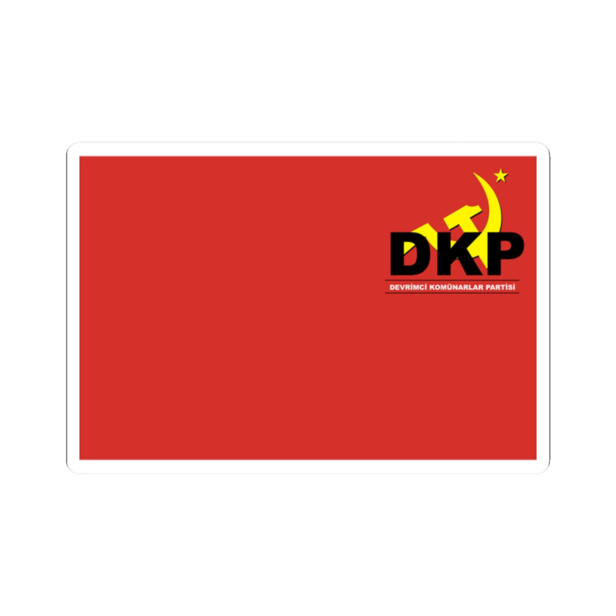 DKP-Rojava Flag (Syria) STICKER Vinyl Kiss-Cut Decal