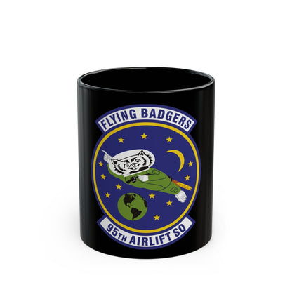 95th Airlift Squadron (U.S. Air Force) Black Coffee Mug-11oz-The Sticker Space