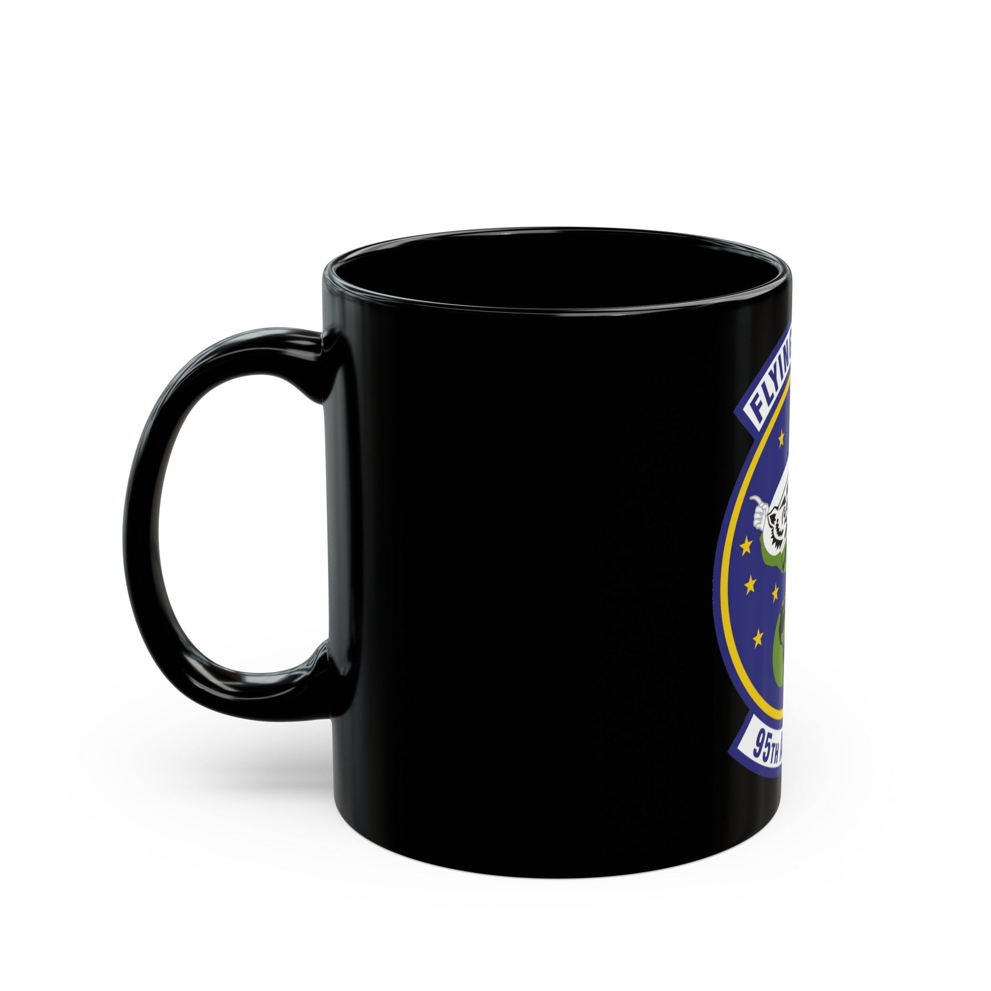 95th Airlift Squadron (U.S. Air Force) Black Coffee Mug-The Sticker Space