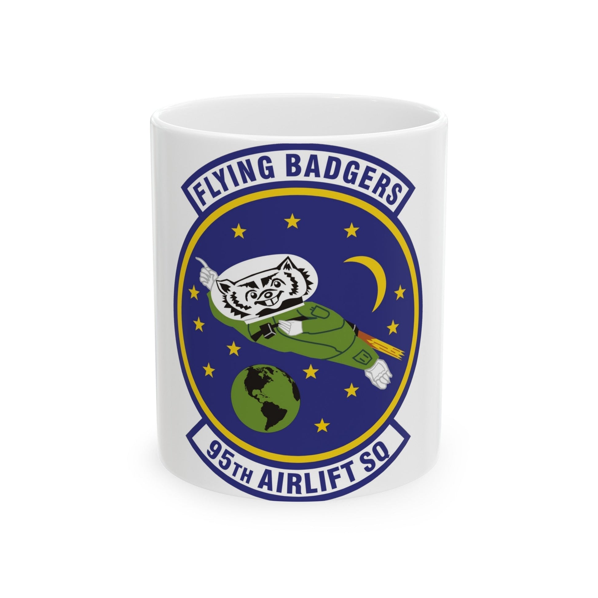 95th Airlift Squadron (U.S. Air Force) White Coffee Mug-11oz-The Sticker Space