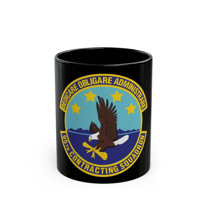 95th Contracting Squadron (U.S. Air Force) Black Coffee Mug-11oz-The Sticker Space