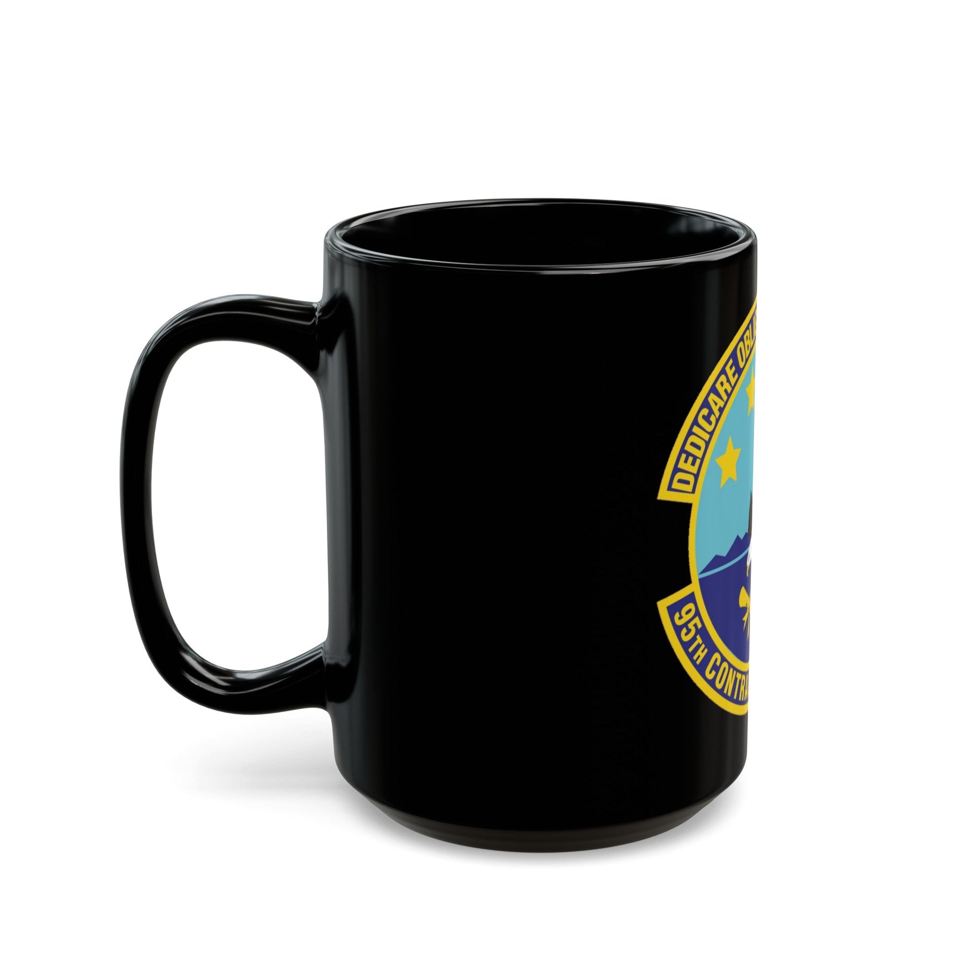 95th Contracting Squadron (U.S. Air Force) Black Coffee Mug-The Sticker Space