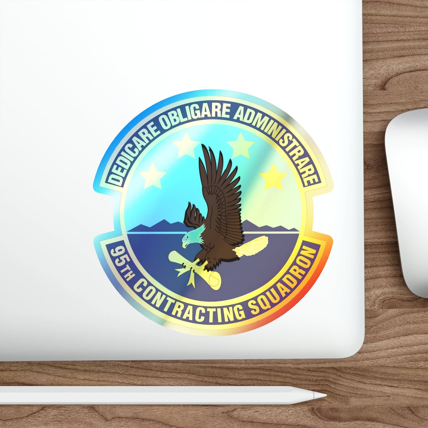 95th Contracting Squadron (U.S. Air Force) Holographic STICKER Die-Cut Vinyl Decal-The Sticker Space