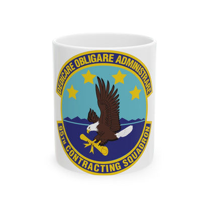 95th Contracting Squadron (U.S. Air Force) White Coffee Mug-11oz-The Sticker Space