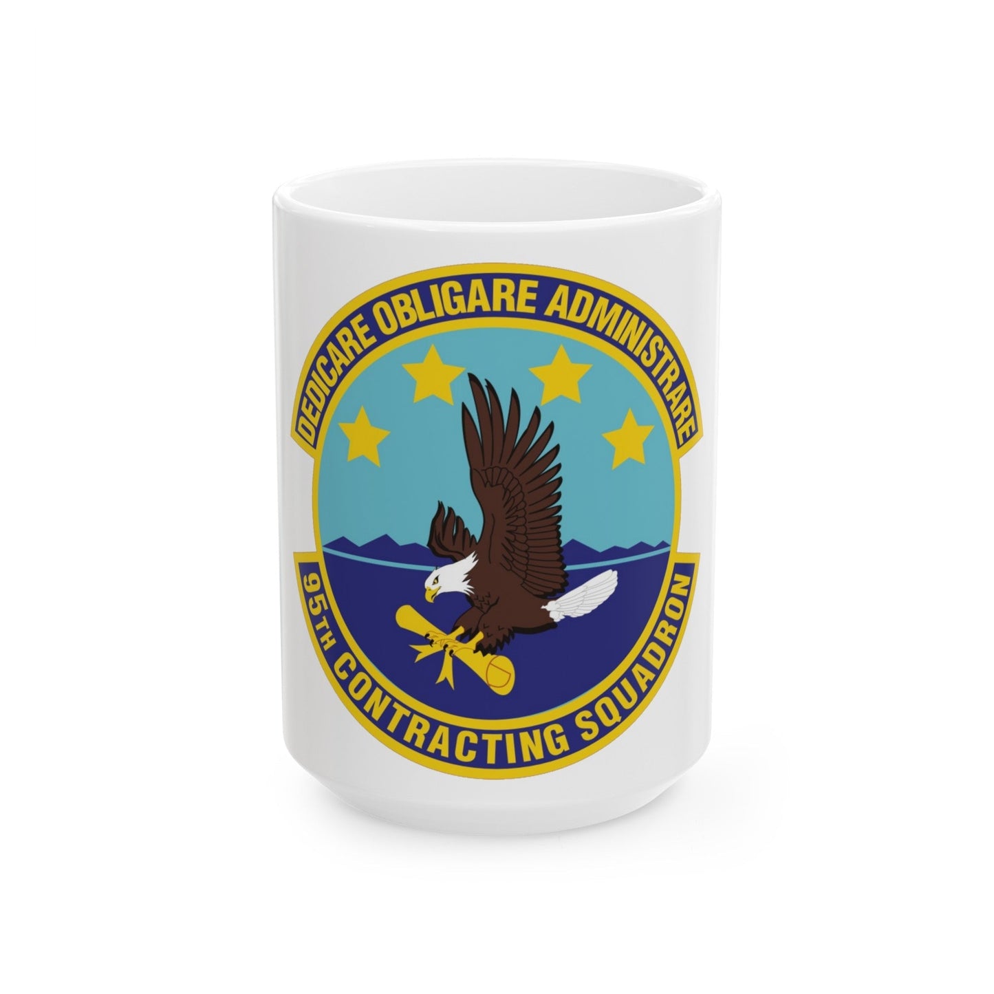 95th Contracting Squadron (U.S. Air Force) White Coffee Mug-15oz-The Sticker Space