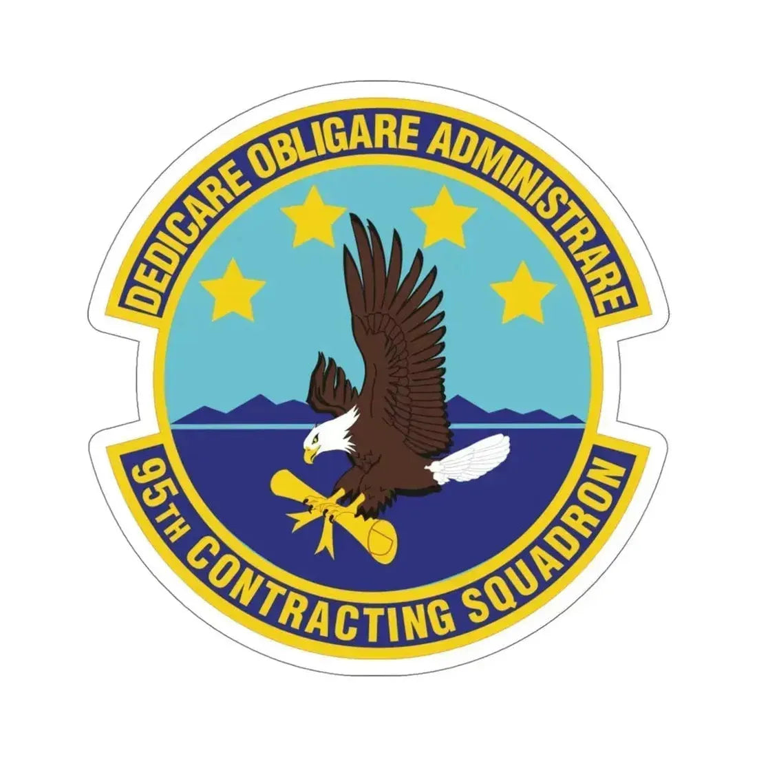 95th Contracting Squadron (U.S. Air Force) STICKER Vinyl Die-Cut Decal 5 Inch - The Sticker Space