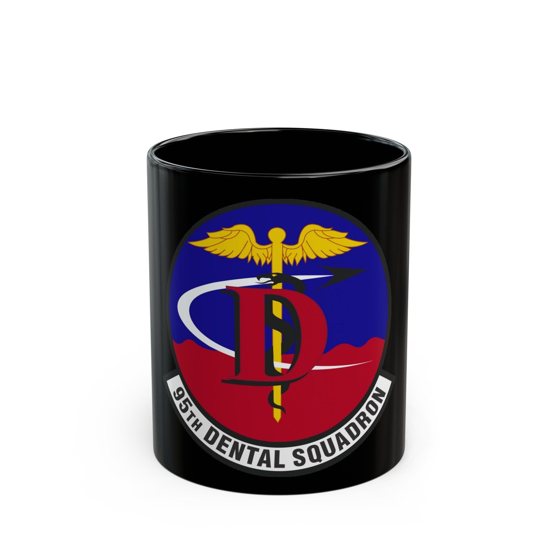 95th Dental Squadron (U.S. Air Force) Black Coffee Mug-11oz-The Sticker Space