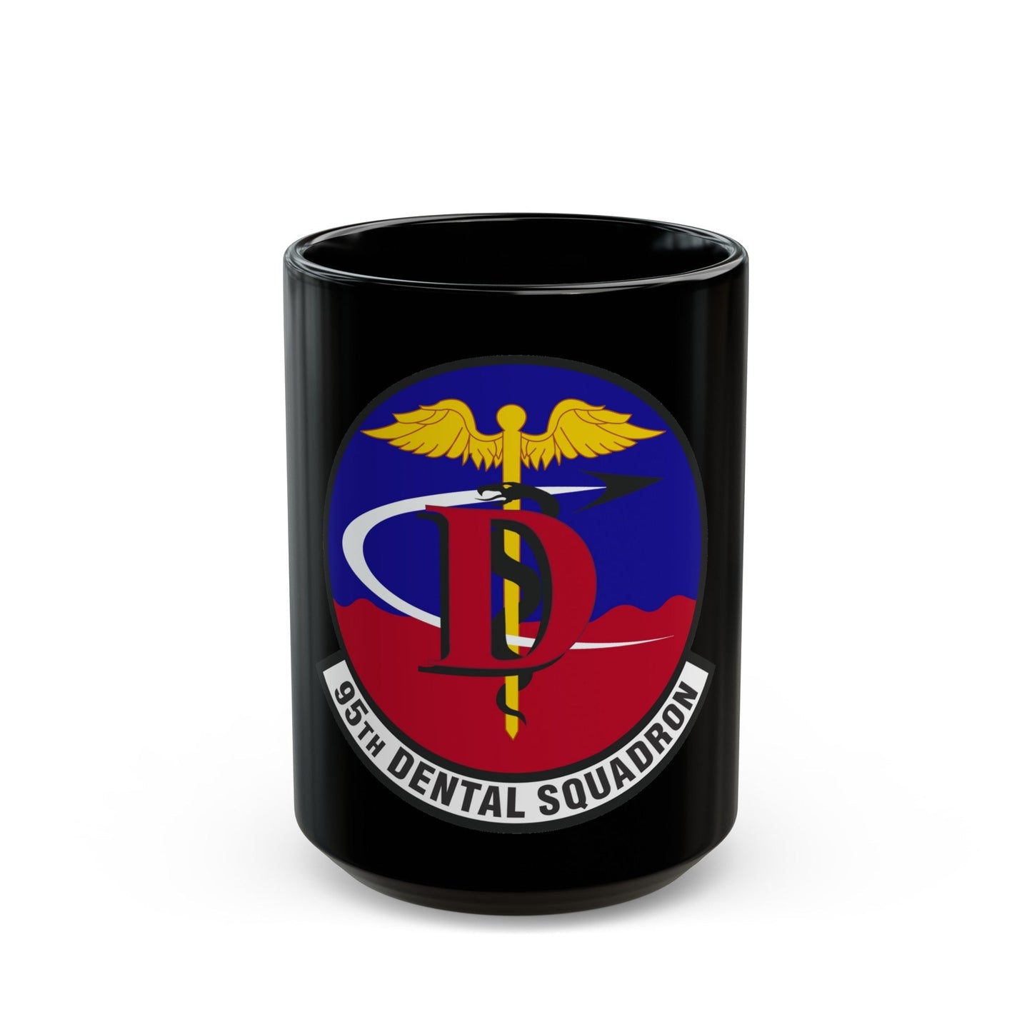 95th Dental Squadron (U.S. Air Force) Black Coffee Mug-15oz-The Sticker Space