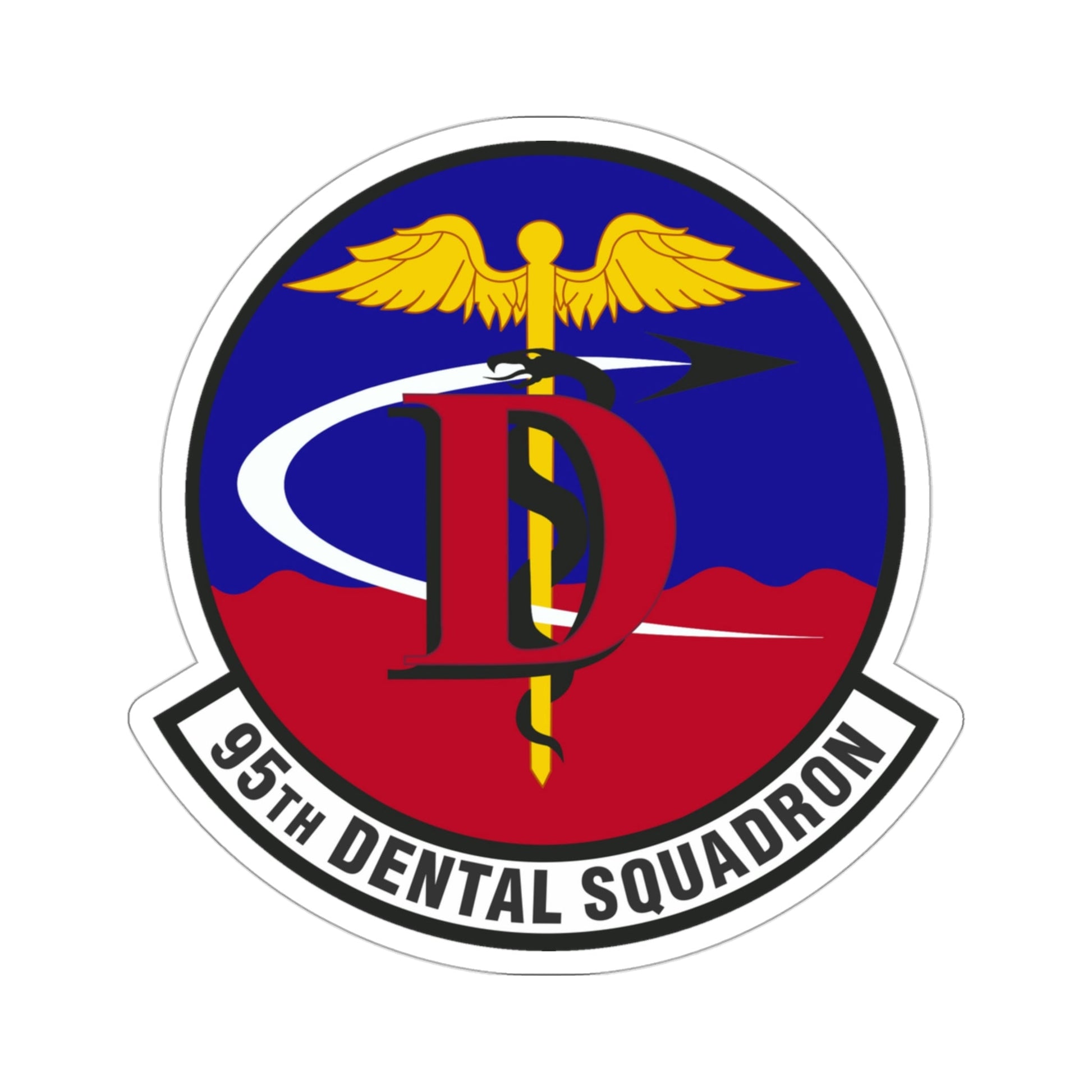 95th Dental Squadron (U.S. Air Force) STICKER Vinyl Die-Cut Decal-3 Inch-The Sticker Space