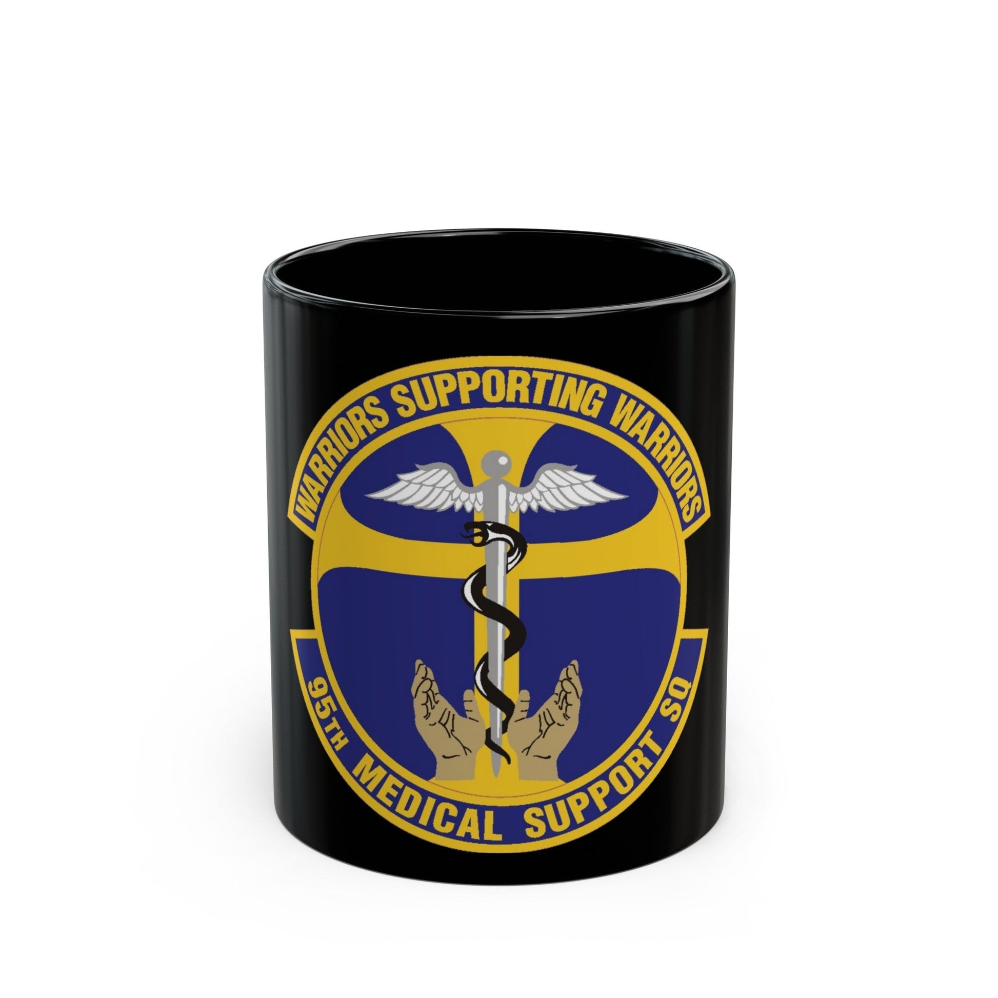 95th Medical Support Squadron (U.S. Air Force) Black Coffee Mug-11oz-The Sticker Space