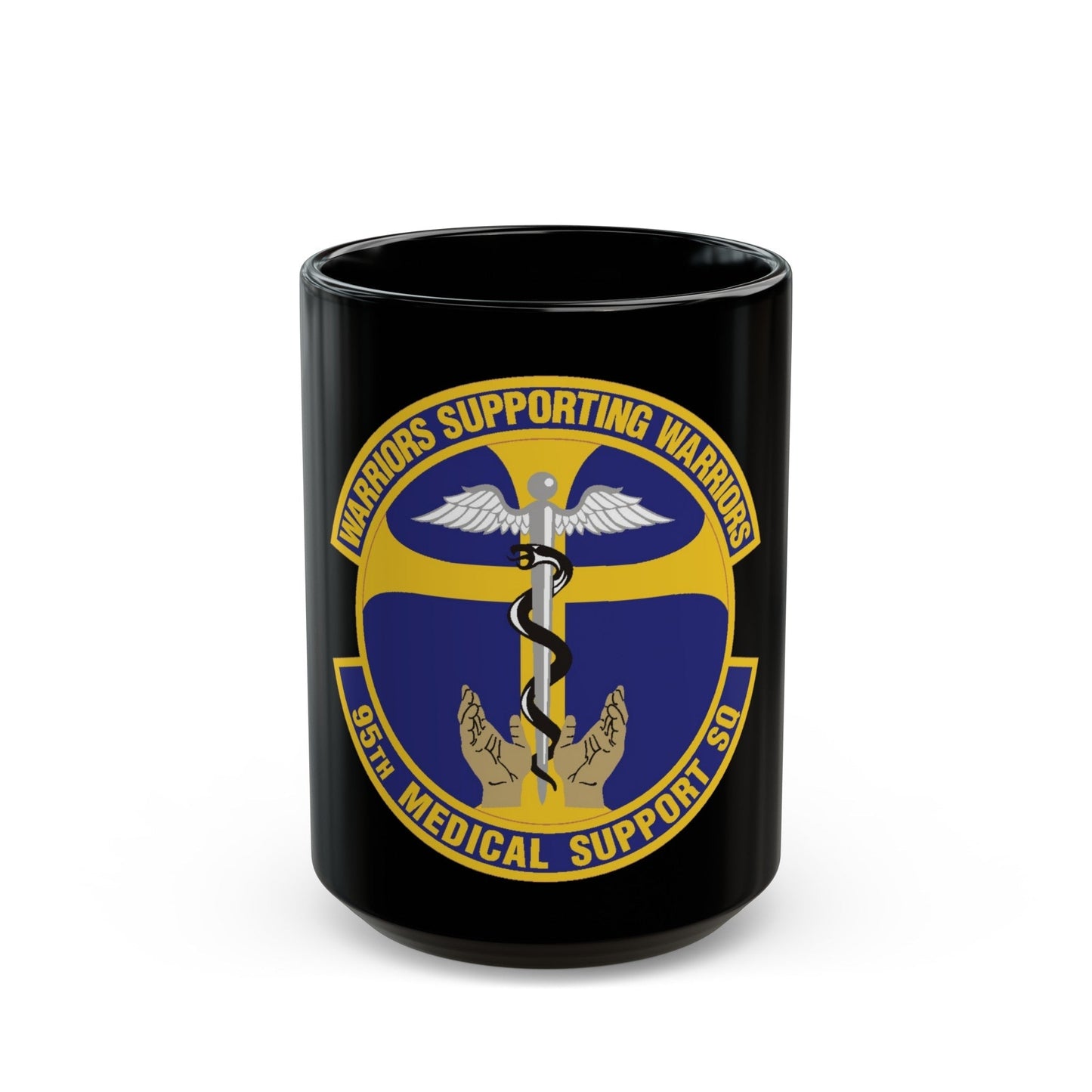 95th Medical Support Squadron (U.S. Air Force) Black Coffee Mug-15oz-The Sticker Space