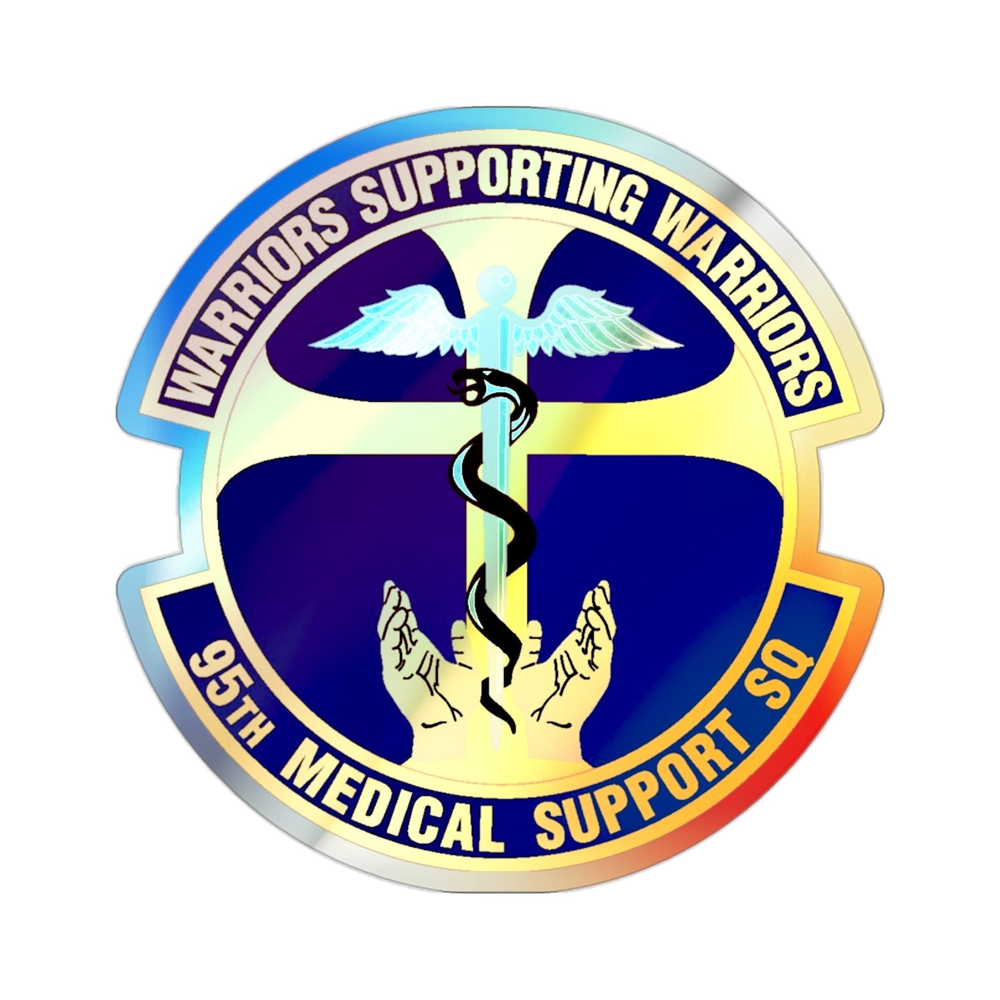 95th Medical Support Squadron (U.S. Air Force) Holographic STICKER Die-Cut Vinyl Decal-2 Inch-The Sticker Space