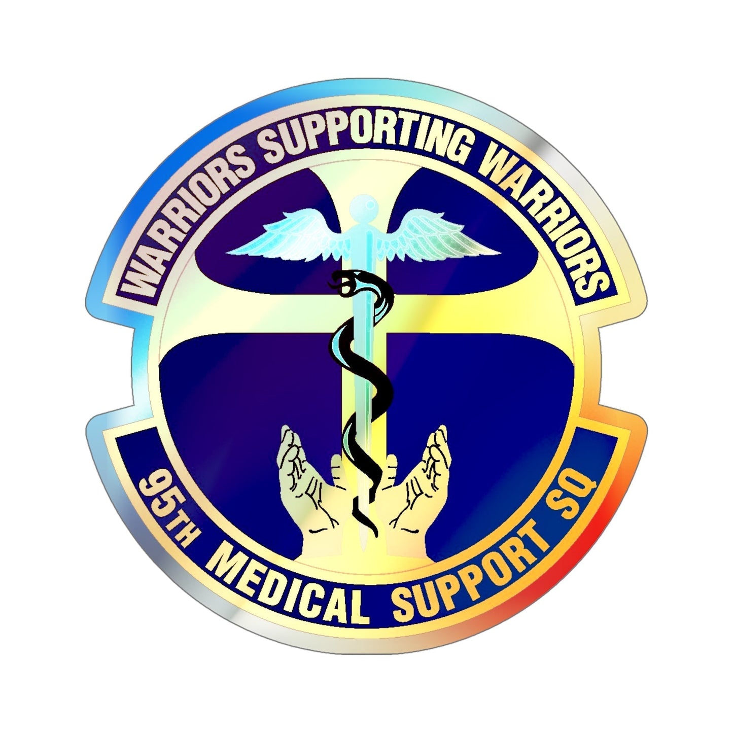 95th Medical Support Squadron (U.S. Air Force) Holographic STICKER Die-Cut Vinyl Decal-5 Inch-The Sticker Space