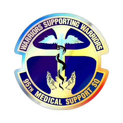 95th Medical Support Squadron (U.S. Air Force) Holographic STICKER Die-Cut Vinyl Decal 2 Inch Holographic - The Sticker Space