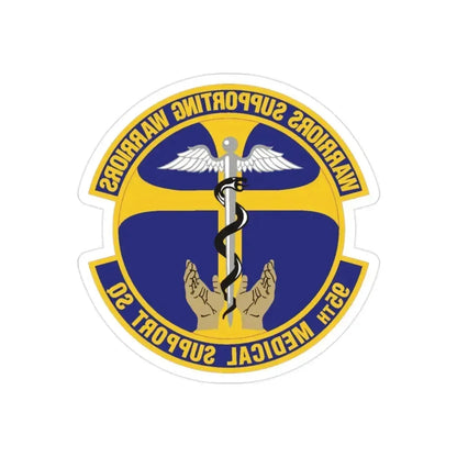 95th Medical Support Squadron (U.S. Air Force) REVERSE PRINT Transparent Die-Cut STICKER 2 Inch Die-Cut Transparent - The Sticker Space