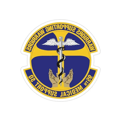 95th Medical Support Squadron (U.S. Air Force) REVERSE PRINT Transparent Die-Cut STICKER 5 Inch Die-Cut Transparent - The Sticker Space