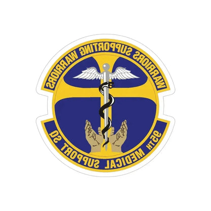 95th Medical Support Squadron (U.S. Air Force) REVERSE PRINT Transparent Die-Cut STICKER 6 Inch Die-Cut Transparent - The Sticker Space