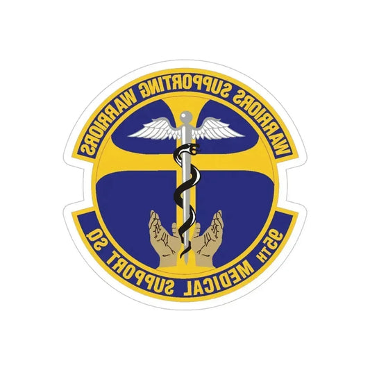 95th Medical Support Squadron (U.S. Air Force) REVERSE PRINT Transparent Die-Cut STICKER 6 Inch Die-Cut Transparent - The Sticker Space