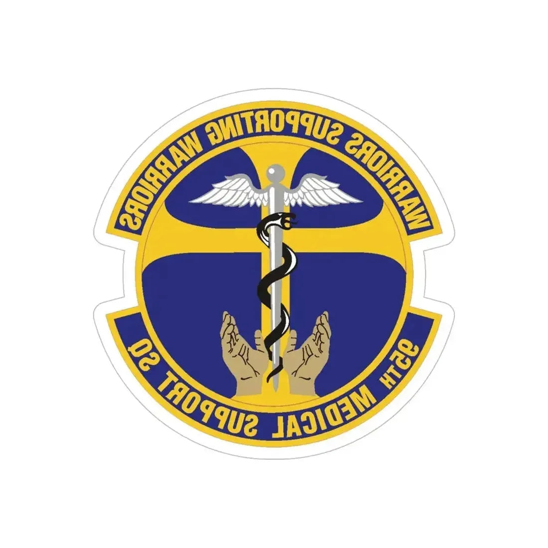 95th Medical Support Squadron (U.S. Air Force) REVERSE PRINT Transparent Die-Cut STICKER - The Sticker Space