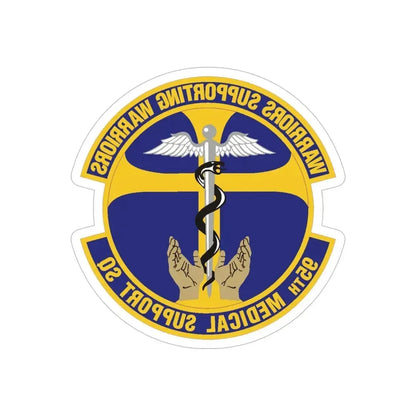 95th Medical Support Squadron (U.S. Air Force) REVERSE PRINT Transparent Die-Cut STICKER - The Sticker Space