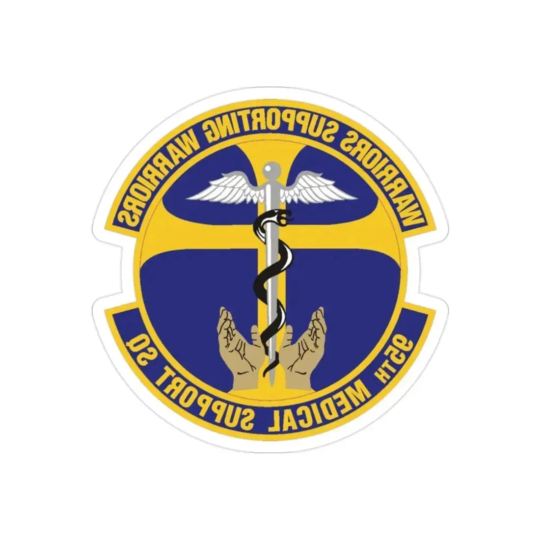 95th Medical Support Squadron (U.S. Air Force) REVERSE PRINT Transparent Die-Cut STICKER - The Sticker Space