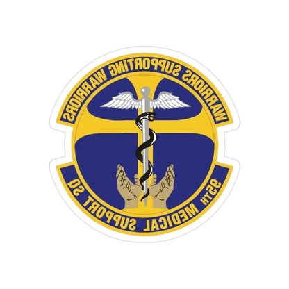 95th Medical Support Squadron (U.S. Air Force) REVERSE PRINT Transparent Die-Cut STICKER - The Sticker Space