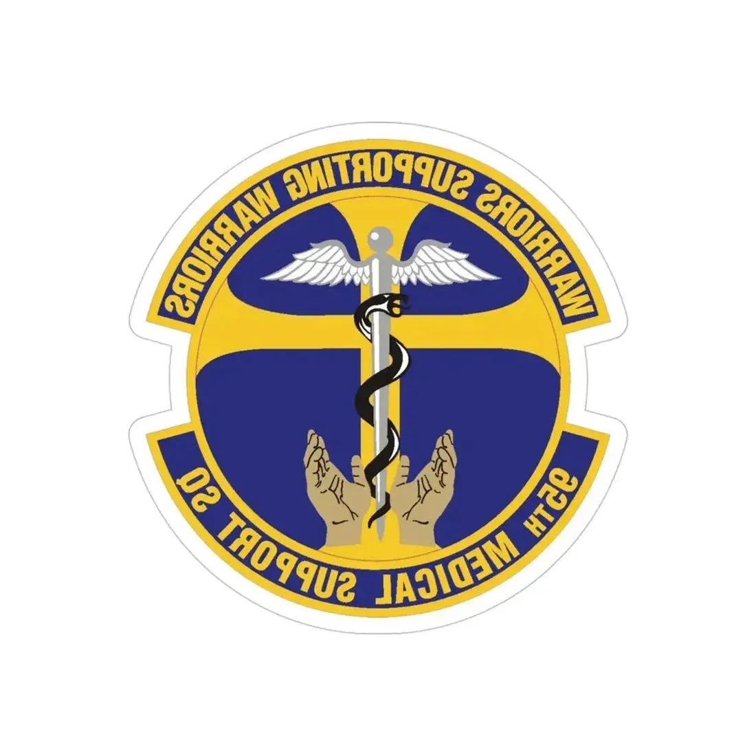 95th Medical Support Squadron (U.S. Air Force) REVERSE PRINT Transparent Die-Cut STICKER - The Sticker Space