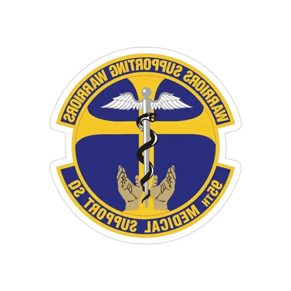 95th Medical Support Squadron (U.S. Air Force) REVERSE PRINT Transparent Die-Cut STICKER - The Sticker Space