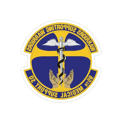95th Medical Support Squadron (U.S. Air Force) REVERSE PRINT Transparent Die-Cut STICKER - The Sticker Space