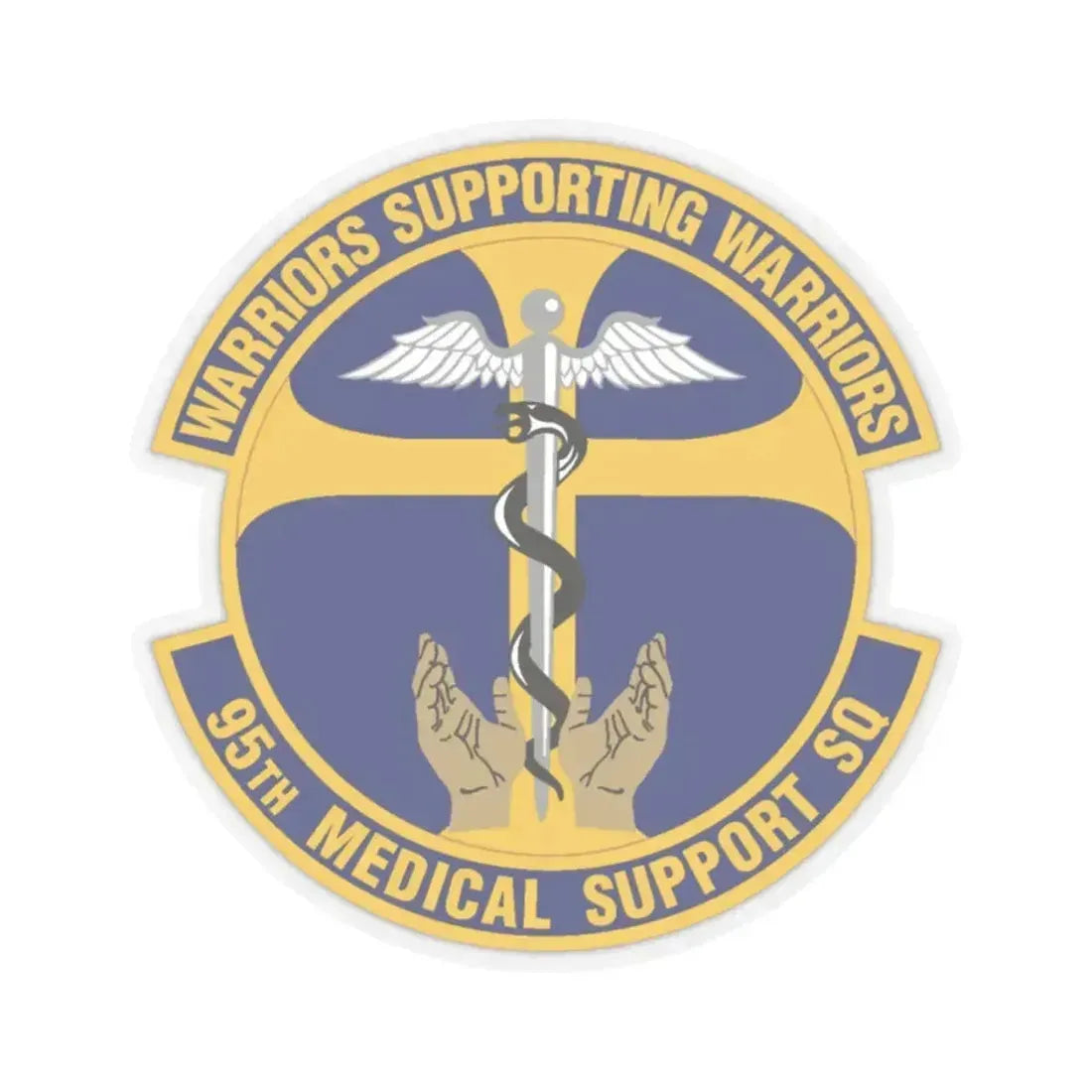 95th Medical Support Squadron (U.S. Air Force) STICKER Vinyl Kiss-Cut Decal 2 Inch Transparent - The Sticker Space
