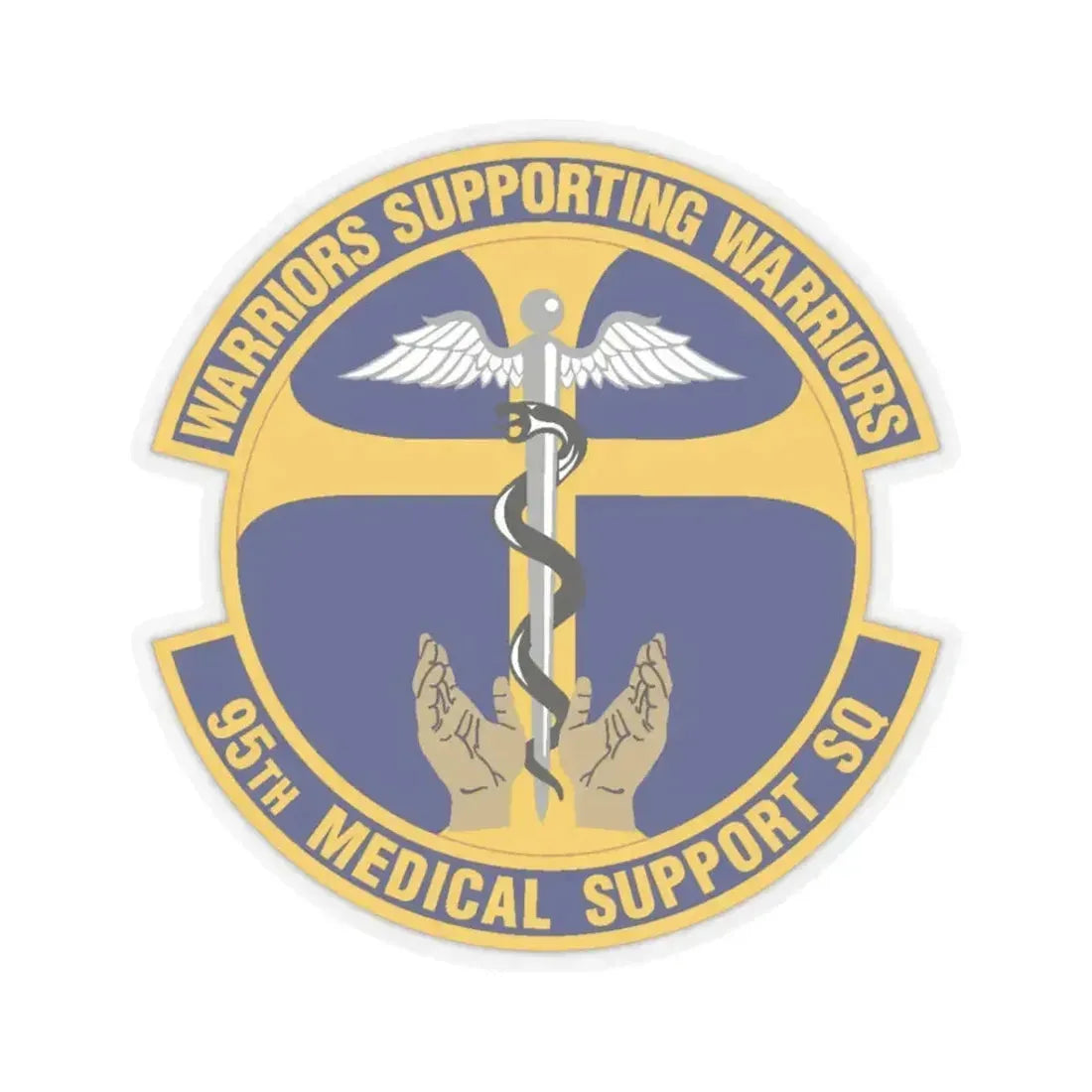 95th Medical Support Squadron (U.S. Air Force) STICKER Vinyl Kiss-Cut Decal 3 Inch Transparent - The Sticker Space