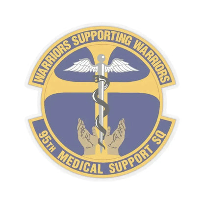 95th Medical Support Squadron (U.S. Air Force) STICKER Vinyl Kiss-Cut Decal 3 Inch Transparent - The Sticker Space