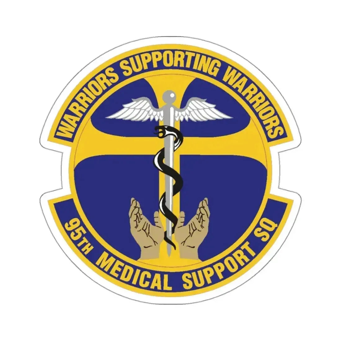 95th Medical Support Squadron (U.S. Air Force) STICKER Vinyl Kiss-Cut Decal 3 Inch White - The Sticker Space