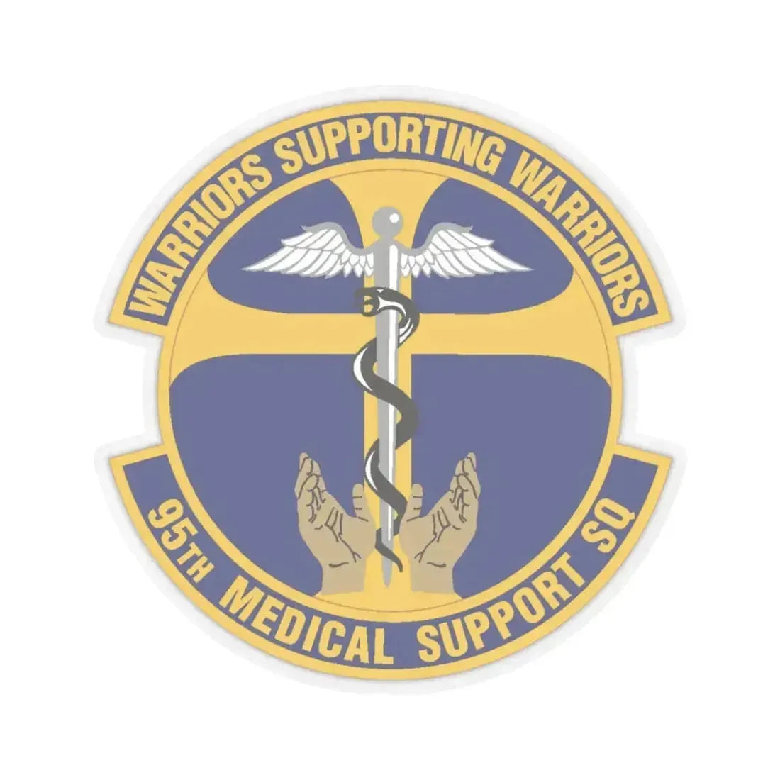 95th Medical Support Squadron (U.S. Air Force) STICKER Vinyl Kiss-Cut Decal 4 Inch Transparent - The Sticker Space