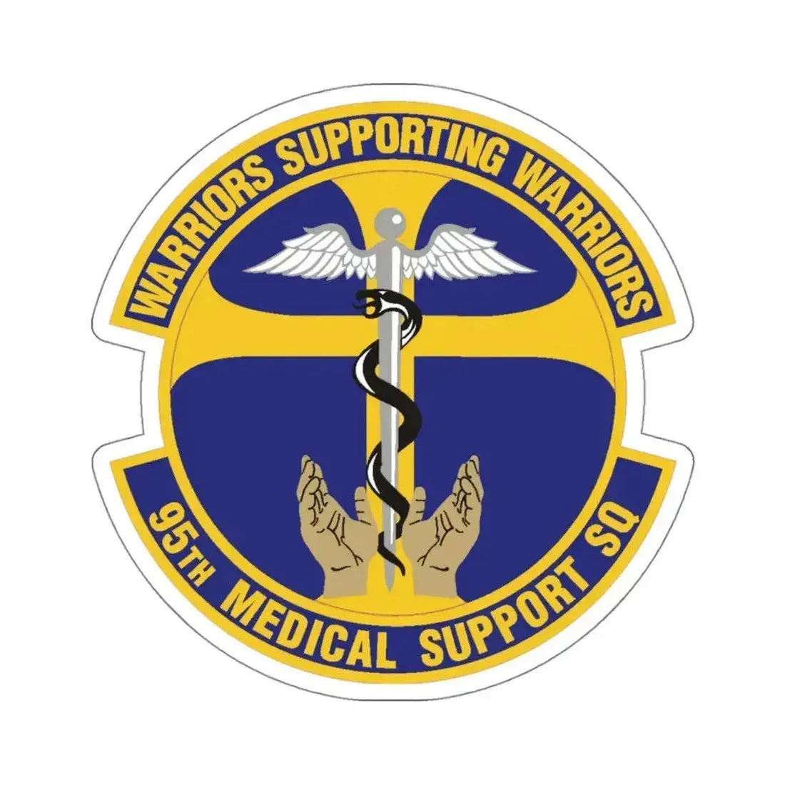 95th Medical Support Squadron (U.S. Air Force) STICKER Vinyl Kiss-Cut Decal 4 Inch White - The Sticker Space