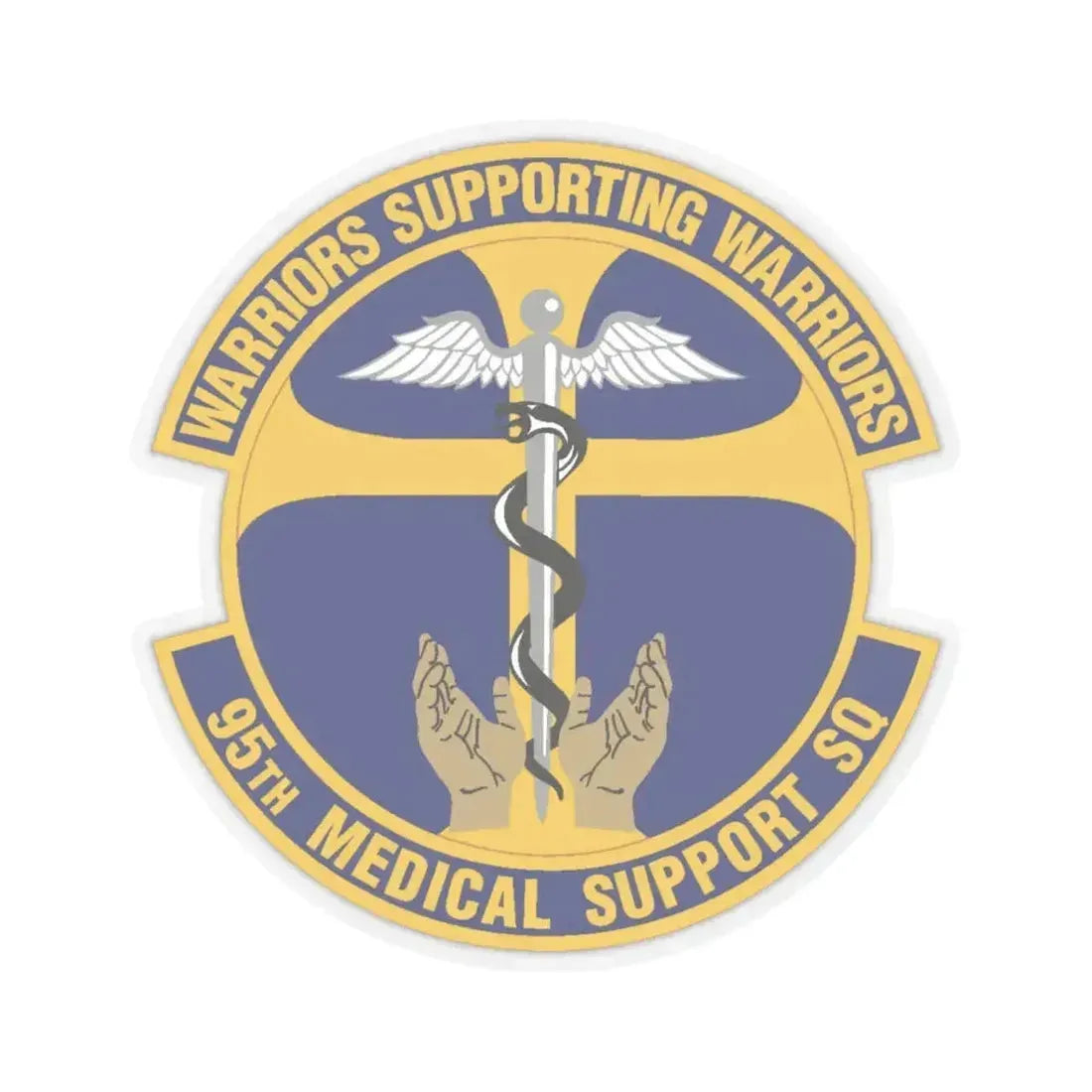 95th Medical Support Squadron (U.S. Air Force) STICKER Vinyl Kiss-Cut Decal 6 Inch Transparent - The Sticker Space
