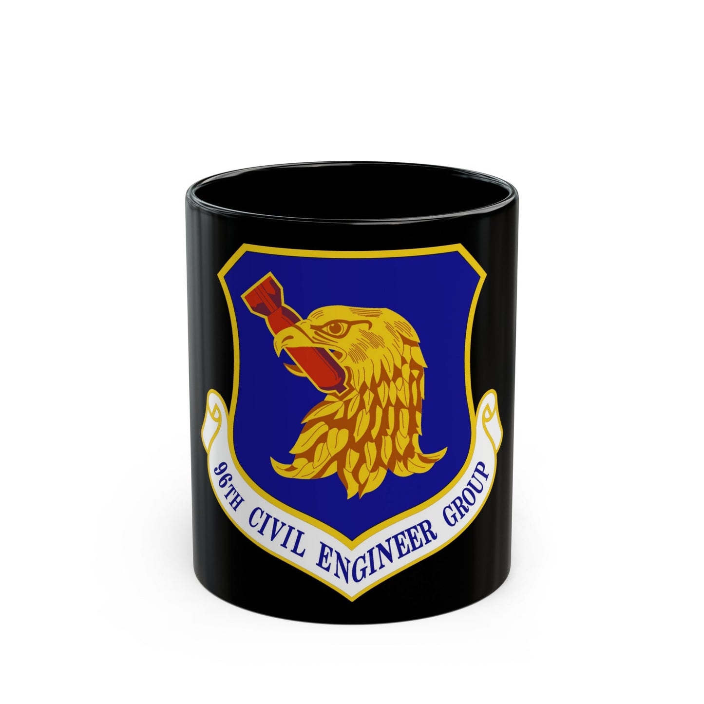 96 Civil Engineer Group AFMC (U.S. Air Force) Black Coffee Mug-11oz-The Sticker Space