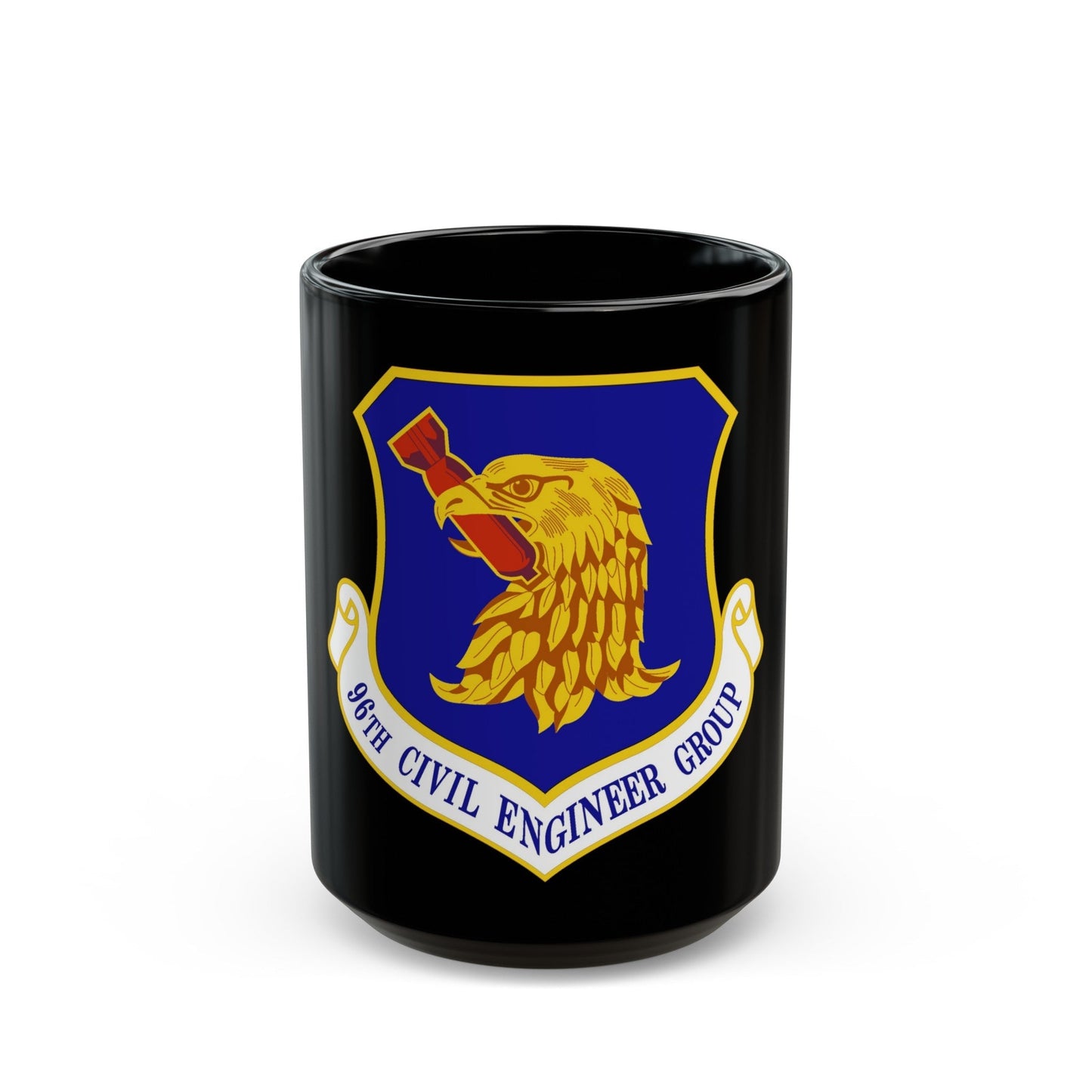 96 Civil Engineer Group AFMC (U.S. Air Force) Black Coffee Mug-15oz-The Sticker Space