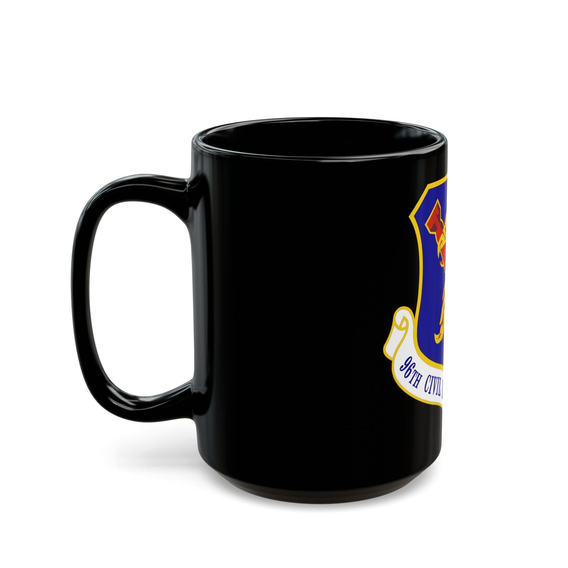 96 Civil Engineer Group AFMC (U.S. Air Force) Black Coffee Mug-The Sticker Space