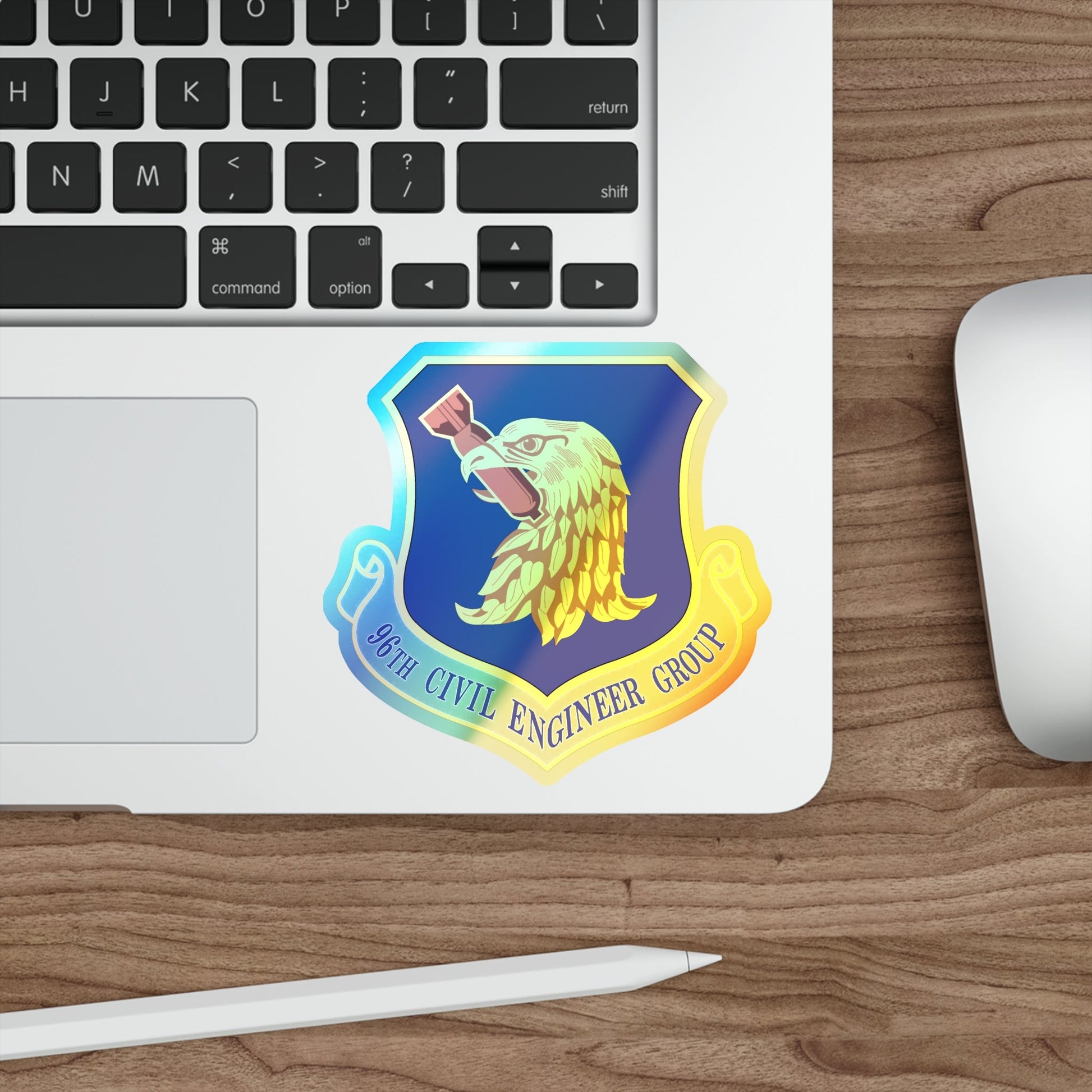 96 Civil Engineer Group AFMC (U.S. Air Force) Holographic STICKER Die-Cut Vinyl Decal-The Sticker Space