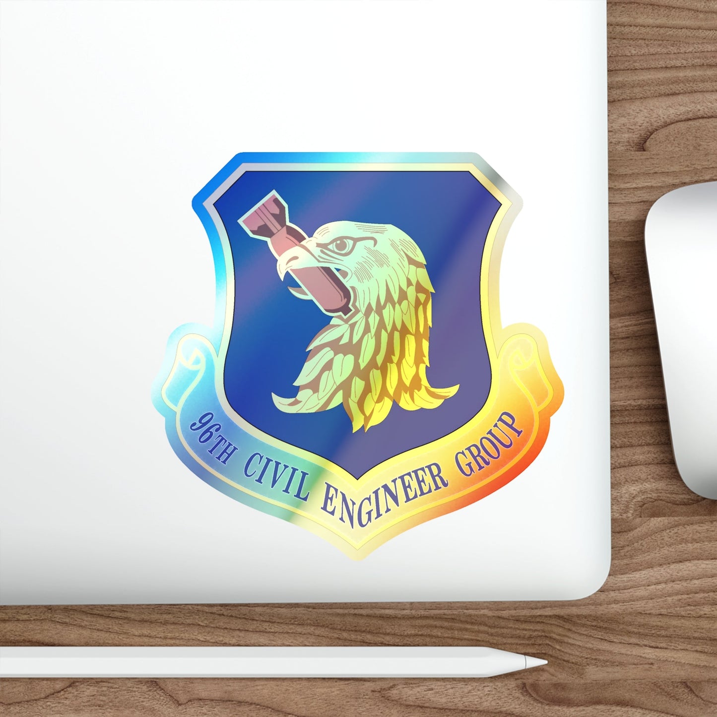 96 Civil Engineer Group AFMC (U.S. Air Force) Holographic STICKER Die-Cut Vinyl Decal-The Sticker Space